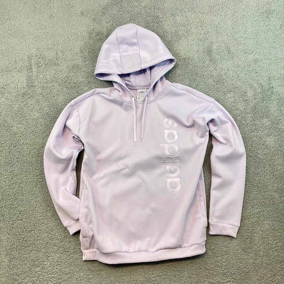 Adidas Gear Up Hoodie Women’s size Small Lavender Purple Pullover Sweater Jacket - Picture 8 of 12